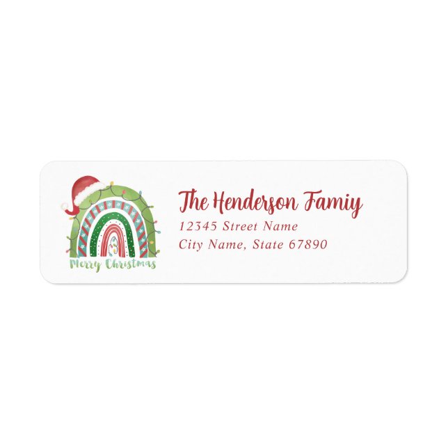 Christmas Return Address Labels (Front)