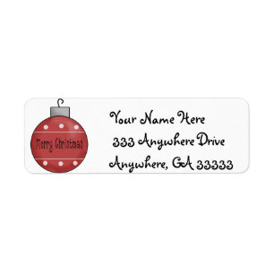 Christmas return address labels