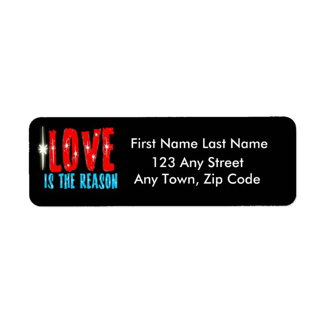 Christmas Return Address Labels - Jesus Love (Front)