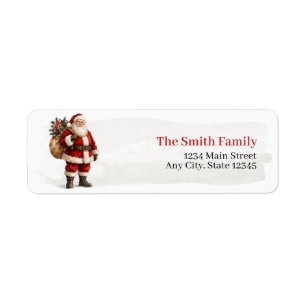 Christmas Return Address Labels Santa Claus