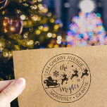 Christmas Return Address Santa Claus Sleigh  Self-inking Stamp<br><div class="desc">Get into the holiday spirit with our charming Santa's Sleigh Return Address Stamp! Whether you're sending out Christmas cards, invitations, or just want to add a festive touch to your outgoing mail, this stamp will make your envelopes stand out. Spread holiday cheer with every piece of mail you send. Order...</div>