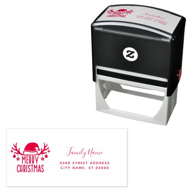 Christmas Return Address Self-inking Stamp (In Situ)