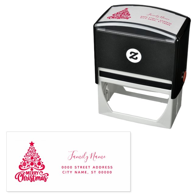 Christmas Return Address Self-inking Stamp (In Situ)