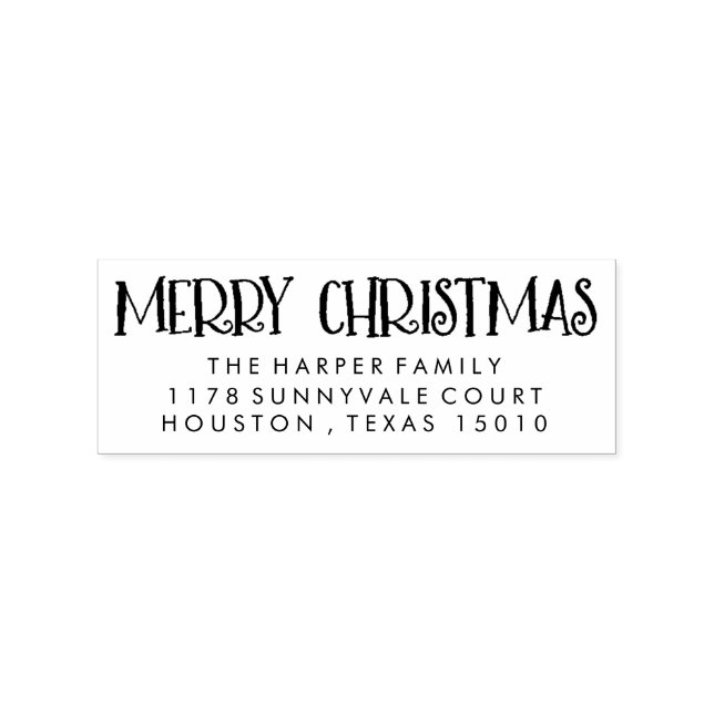 Christmas Return Address Stamp (Imprint)
