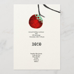 Christmas reunion winter family tree invitation