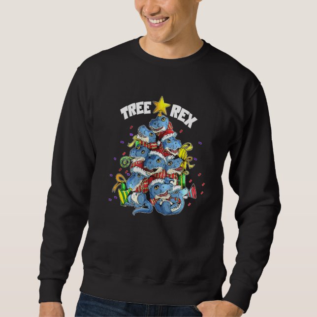 Christmas rex Dinosaur For Kids Dino Fans X Mas Sweatshirt (Front)