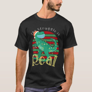 Christmas Rex Wearing A Face Mask   The Struggle I T-Shirt