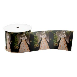 Christmas Ribbon, Christmas Angel Satin Ribbon