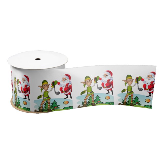 Christmas Ribbon, Elf Satin Ribbon (Spool)