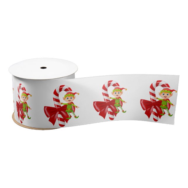 Christmas Ribbon, Elf Satin Ribbon (Spool)