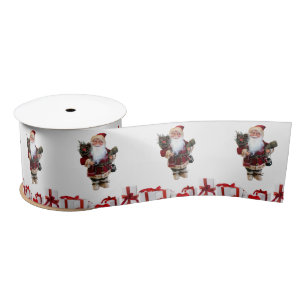 Christmas Ribbon, Santa Satin Ribbon