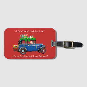 Christmas Road Luggage Tag