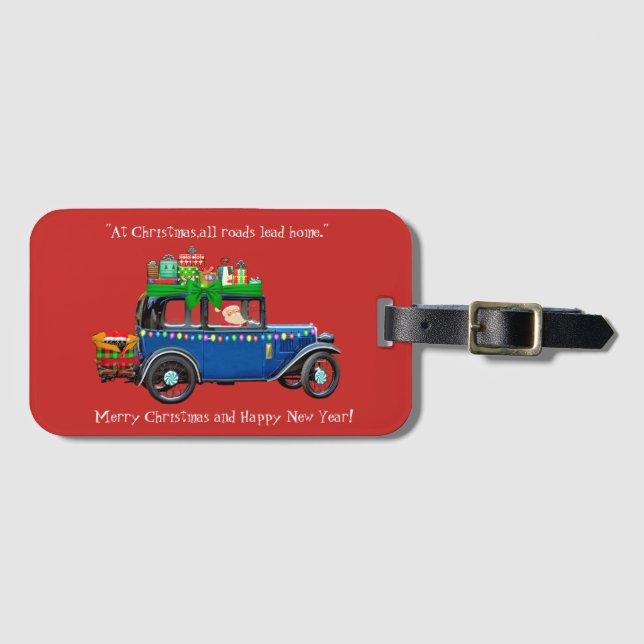 Christmas Road Luggage Tag (Front Horizontal)