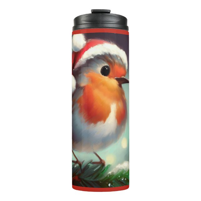 Christmas Robin 2 Thermal Tumbler (Front)