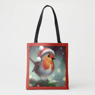 Christmas Robin 2 Tote Bag
