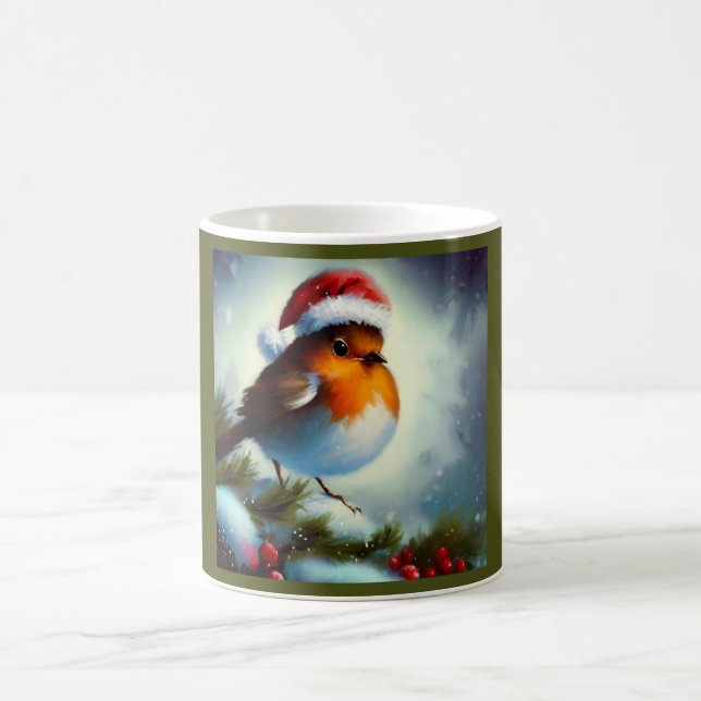 Christmas Robin 3 Coffee Mug (Center)