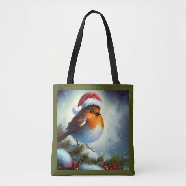 Christmas Robin 3 Tote Bag (Front)