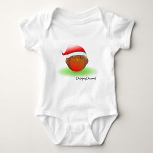 Christmas Robin Baby Bodysuit