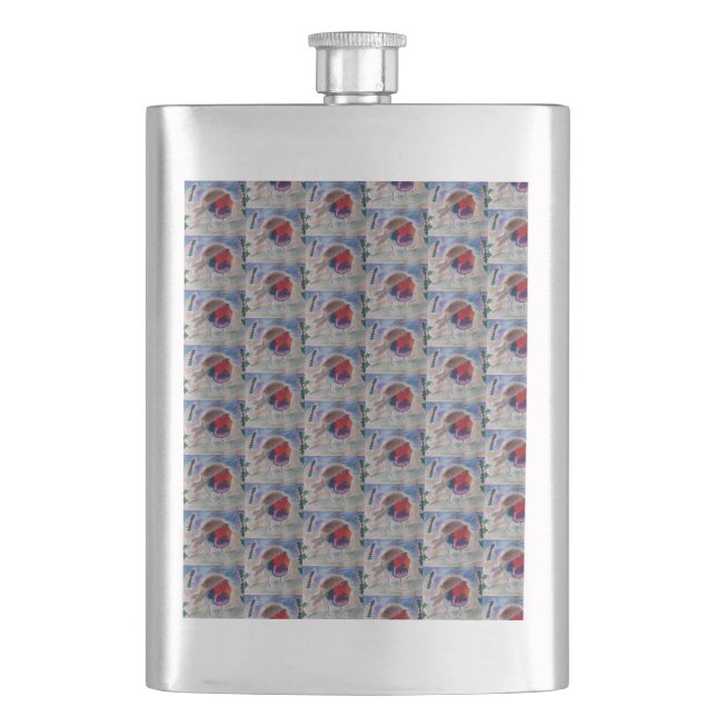 Christmas Robin Classic Hip Flask (Front)