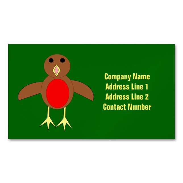 Christmas Robin Custom Business Cards (Front)