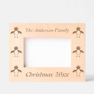 Christmas Robin Custom Etched Frames