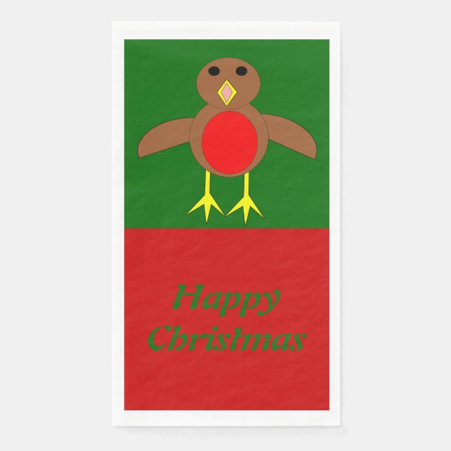 Christmas Robin Custom Napkin (Front)