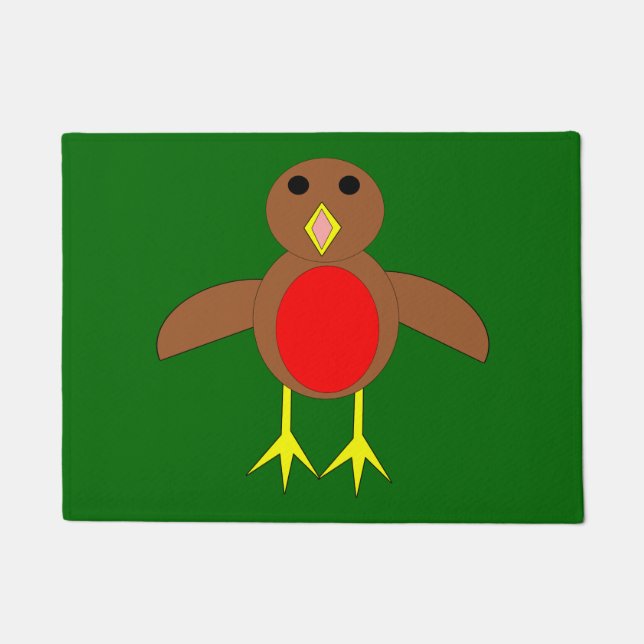 Christmas Robin Door Mat (Front)