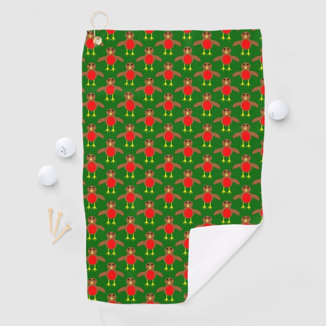 Christmas Robin Golf Towel (InSitu)
