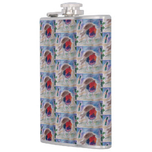 Christmas Robin  Hip Flask