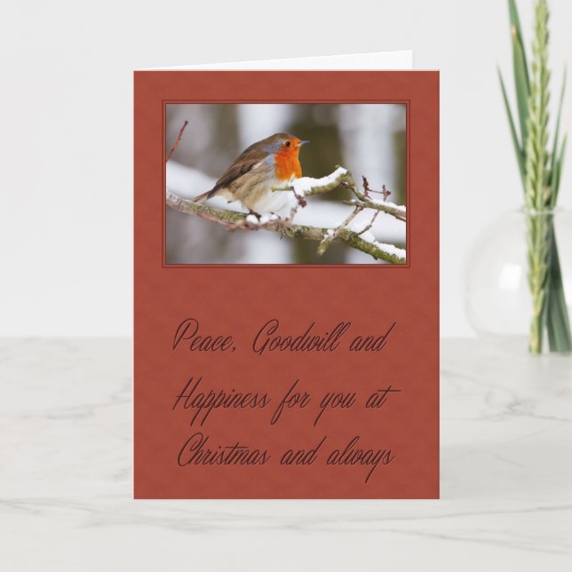 Christmas Robin Holiday Card (Front)