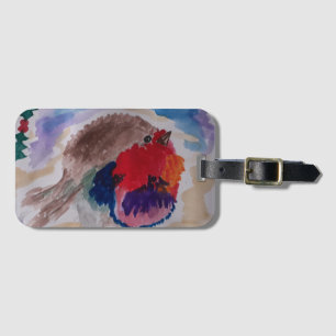 Christmas Robin Luggage Tag