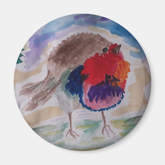 Christmas Robin Magnet (Front)