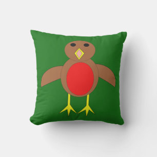 Christmas Robin Outdoor Pillow