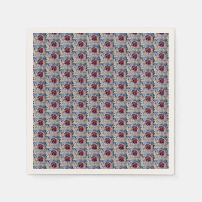Christmas Robin Paper Napkin (Front)