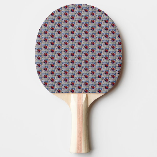 Christmas Robin  Ping Pong Paddle (Front)