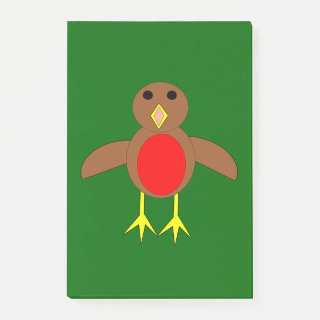 Christmas Robin Post it notes Pad (Front)