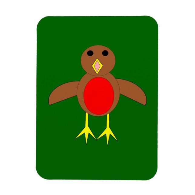Christmas Robin Premium Magnet (Vertical)