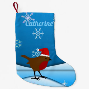 Christmas Robin Small Christmas Stocking