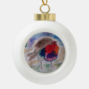 Christmas Robin Snowflake Framed Decoration