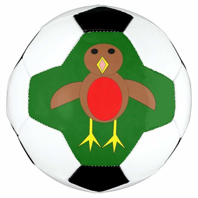Christmas Robin Soccer Ball (Front)