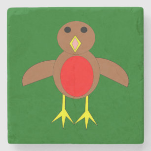 Christmas Robin Stone Coaster
