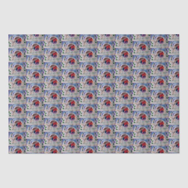 Christmas Robin  Tissue Paper (Front)