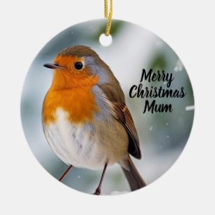 Christmas Robin Tree ornament personalise