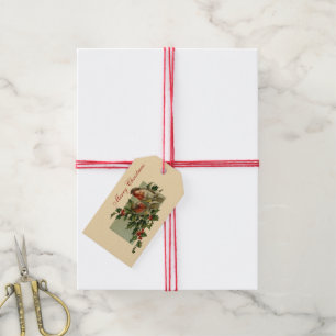 Christmas Robins and Holly Gift Tags