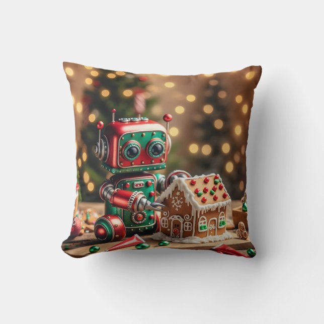 Christmas Robot Cushion (Front)