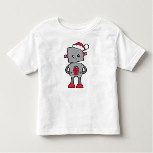 Christmas Robot, Cute Robot, Santa Hat, Gifts Toddler T-Shirt