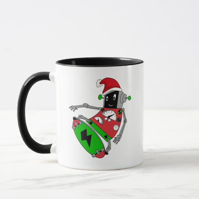 Christmas Robot  Mug (Left)