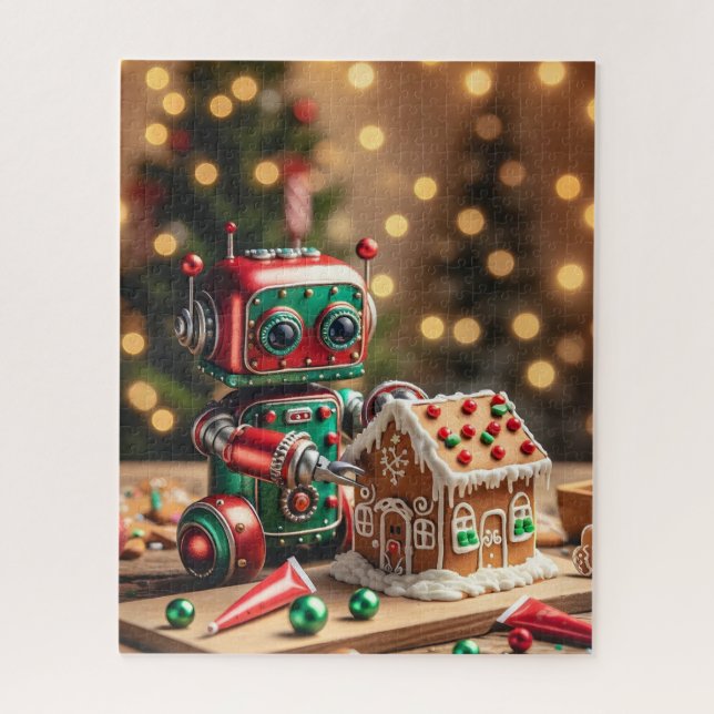 Christmas Robot Puzzle (Vertical)
