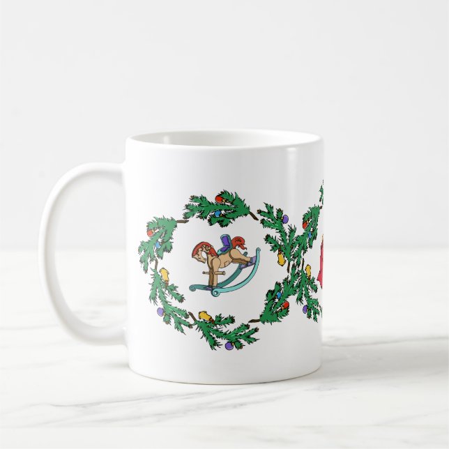 Christmas Rocking Horse Spirit Coffee Mug (Left)