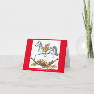 Christmas Rocking Horse With Package Card